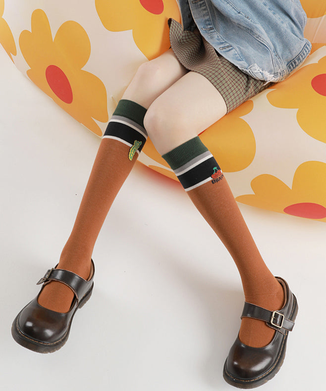 Neue süße Jacquard-Kniestrümpfe für Herbst und Winter