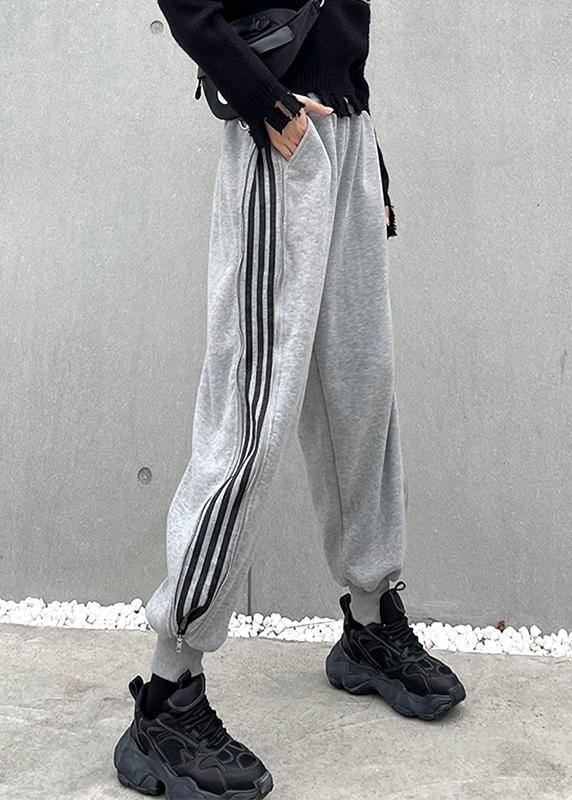 Autumn and winter heavy casual grey sports pants women's loose Harem Pants - SooLinen