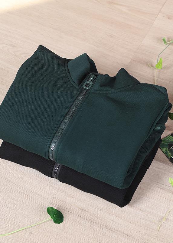 Beautiful Black Zip Up Trench Short Coat - SooLinen