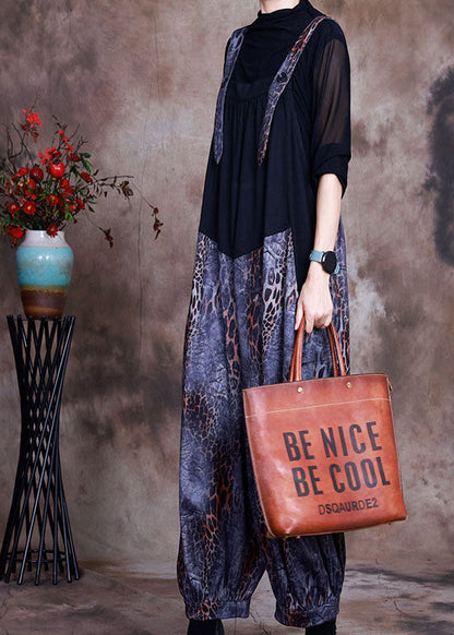 Schönes Blaues Patchwork-Druck-Zweiteiler-Set Frühling