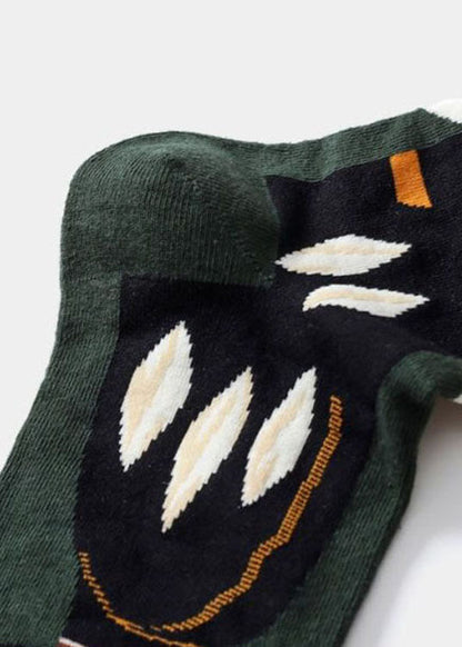 Schöne, kreative Farbmalereien, wadenlange Baumwollsocken
