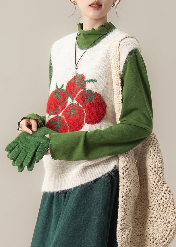 Hermosas camisas de algodón con cuello alto verde hierba para primavera