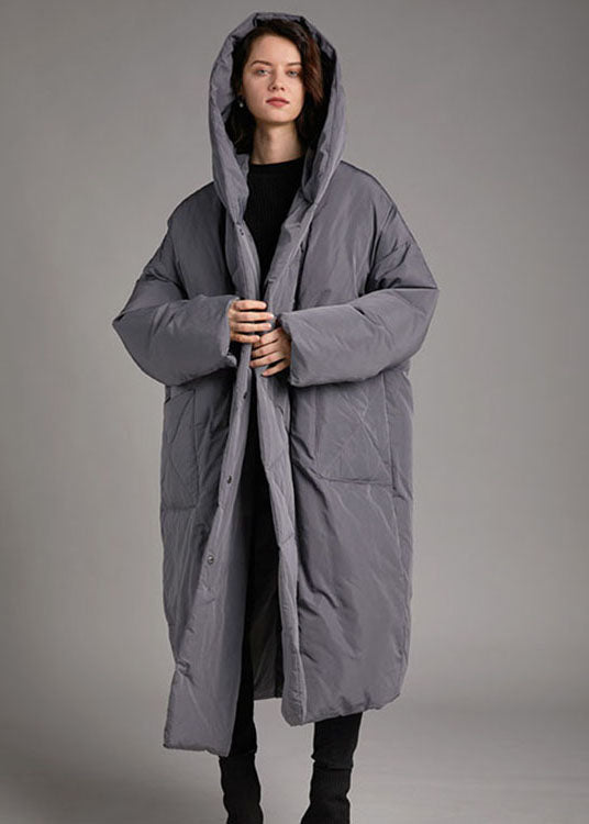 Schöne graue Casual Button Fashion Winter Duck Down Jacken