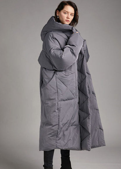 Schöne graue Casual Button Fashion Winter Duck Down Jacken