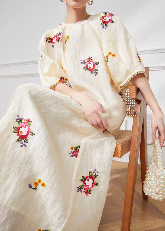 Beautiful Light Yellow Print Top And Maxi Skirts Two Pieces Set Short Sleeve