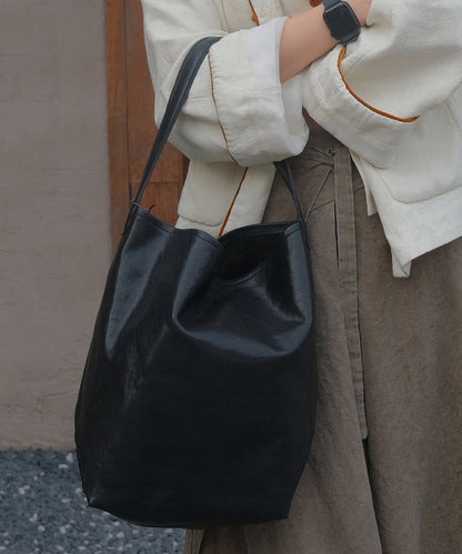 Beautiful Orange Large Capacity Durable Leather Shoulder Bags