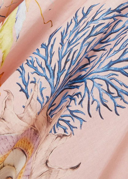 Beautiful Pink Print Maxi Spaghetti Strap Dresses Sleeveless