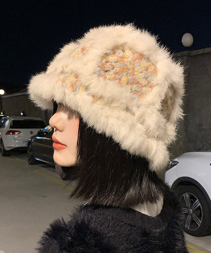 Beautiful Thick Cozy Warm Fleece Knit Bucket Hat