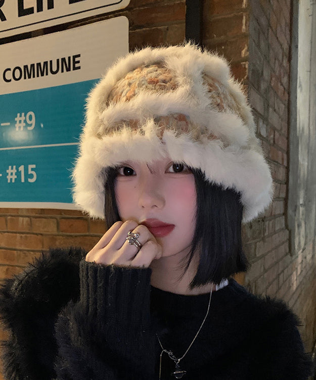 Beautiful Thick Cozy Warm Fleece Knit Bucket Hat