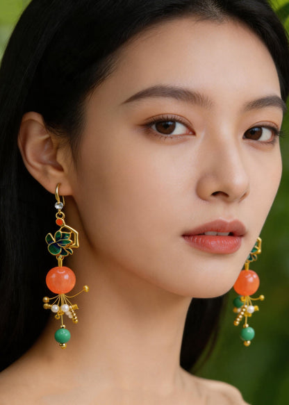 Beautiful Turquoise Ethnic Style Drop Earrings