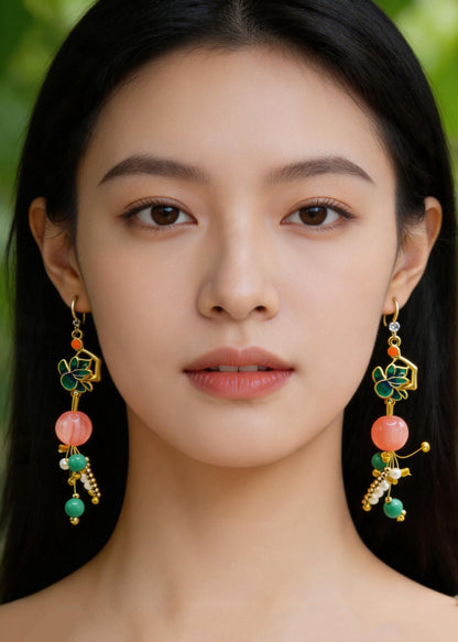 Beautiful Turquoise Ethnic Style Drop Earrings