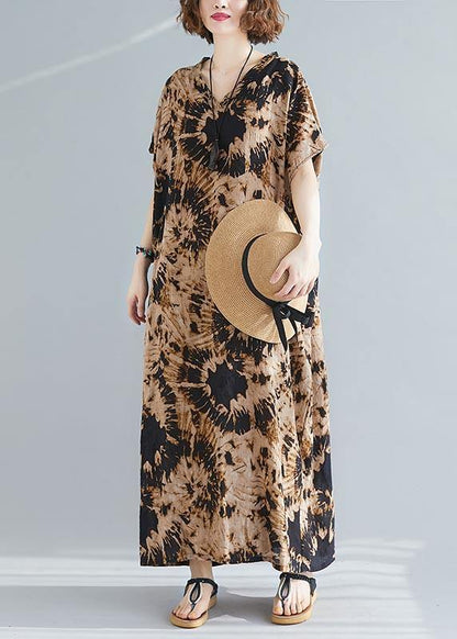 Beautiful V Neck Baggy Inspiration Print Shirts - SooLinen