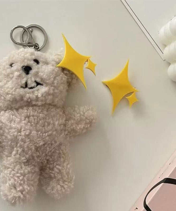 Beautiful Yellow Acrylic Shining Stars A Pair Hairpin