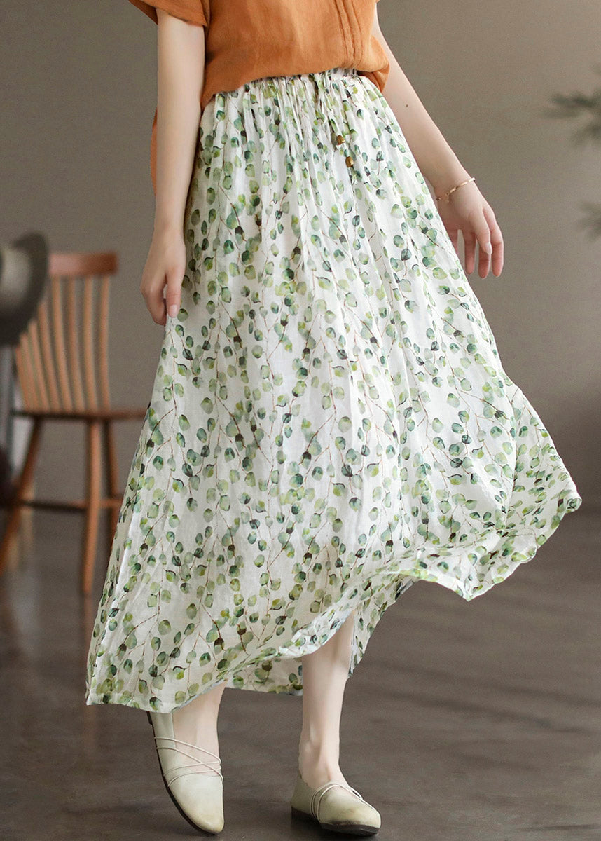 Wunderschöner Maxirock mit elastischer Taille und gelbem Aufdruck