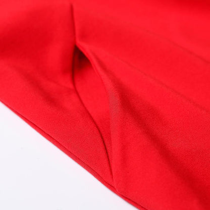 Schönes Baumwollkleid 2019 hoher Hals Inspiration rotes langes Kleid vorne offen