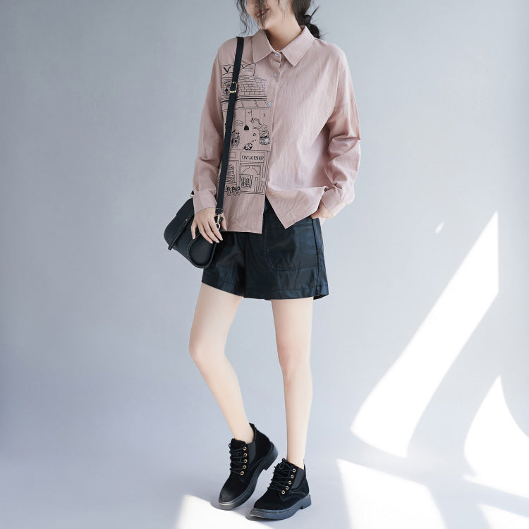 Schöne khakifarbene Baumwollblusen für Frauen, Pakistanische Garderobe, langärmelige Baumwolldruckhemden