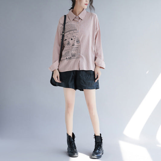 Schöne khakifarbene Baumwollblusen für Frauen, Pakistanische Garderobe, langärmelige Baumwolldruckhemden