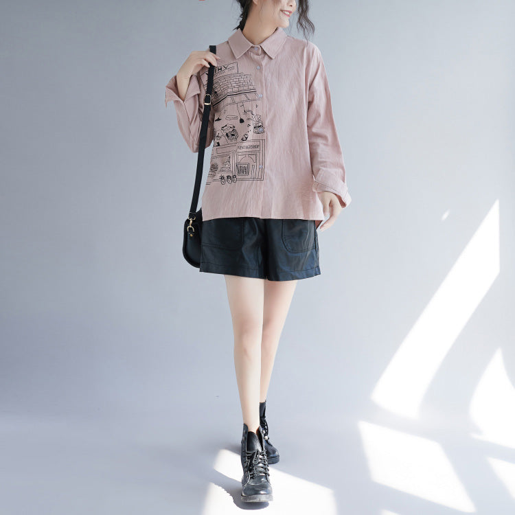 Schöne khakifarbene Baumwollblusen für Frauen, Pakistanische Garderobe, langärmelige Baumwolldruckhemden