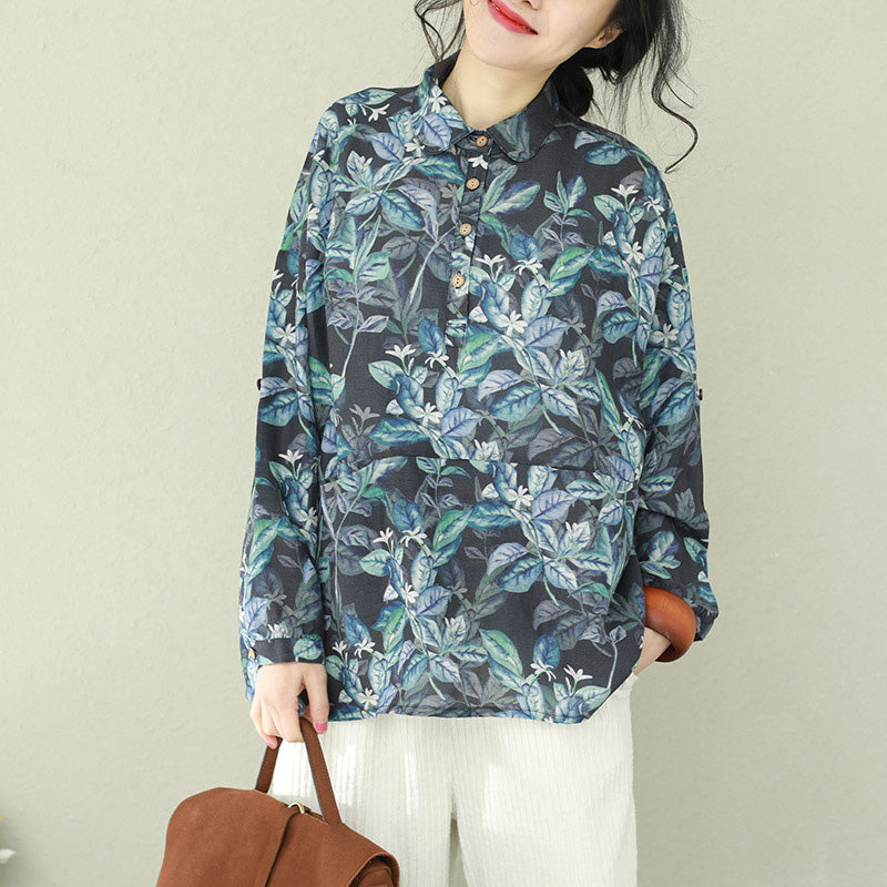 Schönes Revers Leinen Tunika Muster 2019 Tutorials floral Tunika Shirts Frühling