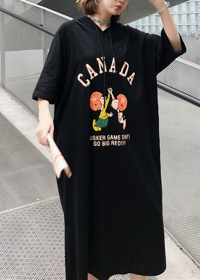 Schöne o hals kurzarm baumwolle kleidung feine Runway schwarz lange Kleider Sommer