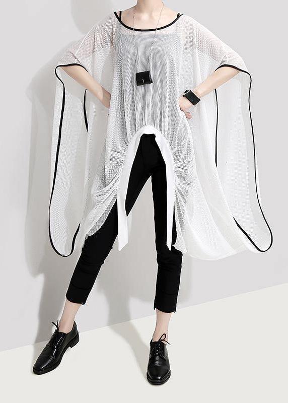 Beautiful quilting clothes plus size Women Fashion Loose Chiffon Sun Protective Blouse - SooLinen