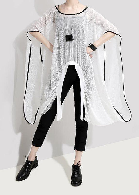 Beautiful quilting clothes plus size Women Fashion Loose Chiffon Sun Protective Blouse - SooLinen