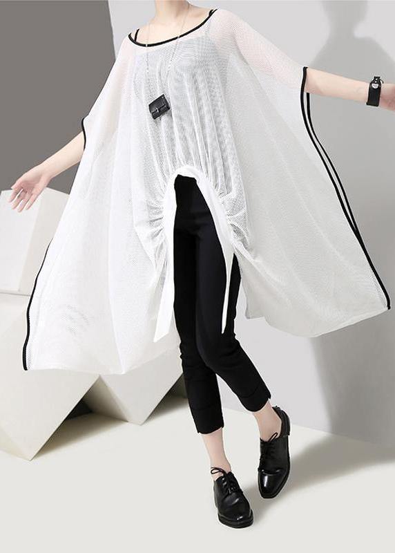 Beautiful quilting clothes plus size Women Fashion Loose Chiffon Sun Protective Blouse - SooLinen
