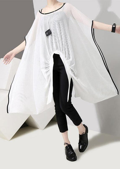 Beautiful quilting clothes plus size Women Fashion Loose Chiffon Sun Protective Blouse - SooLinen