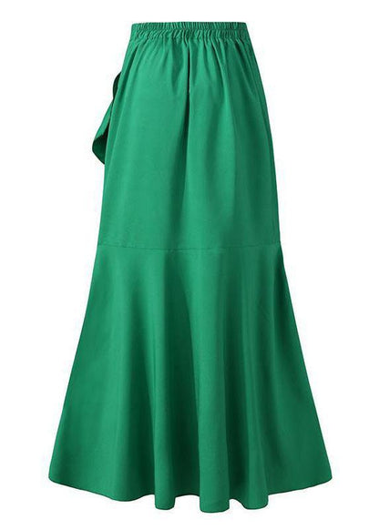 Belt Wrap Hip Fishtail Skirt High Waist Sexy Irregular half length Skirt - SooLinen