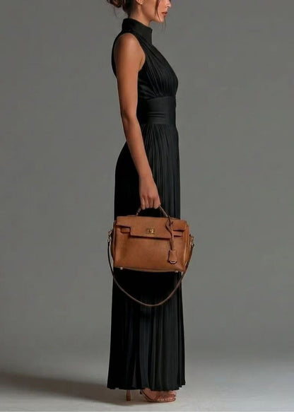 Black Jumpsuit Print Chiffon Wrinkled Zip Up Summer