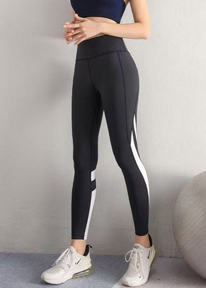 Black Tummy Control Capri Running Leggings