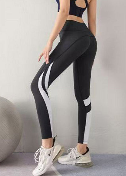 Black Tummy Control Capri Running Leggings