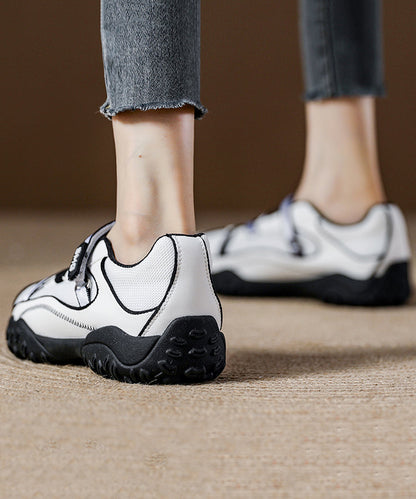 Zapatos planos de malla transpirable azul para mujer con tiras cruzadas