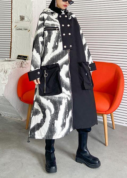 Bohemian  Plus Size tunic coat Wardrobes hooded zippered fall coats - SooLinen