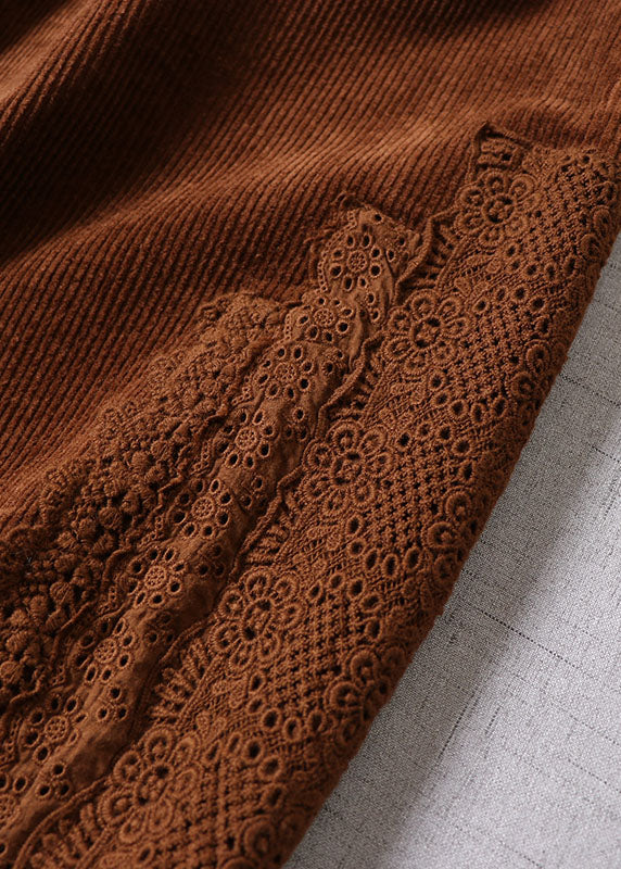 Böhmische Schokoladenspitze Patchworktaschen Cordhose Winter