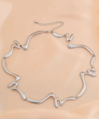 Bohemian Gold Metal Alloy Asymmetrical W-Shaped Collar Necklace