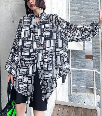 Bohemian Graphic Button Long sleeve Shirt - SooLinen