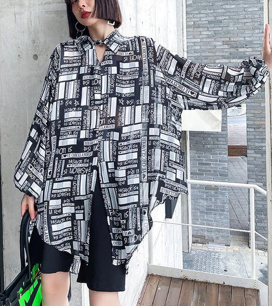 Bohemian Graphic Button Long sleeve Shirt - SooLinen