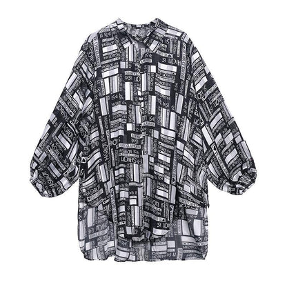Bohemian Graphic Button Long sleeve Shirt - SooLinen