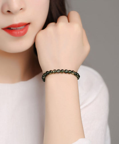 Pulsera Bohemia con Cuentas de Cristal Verde