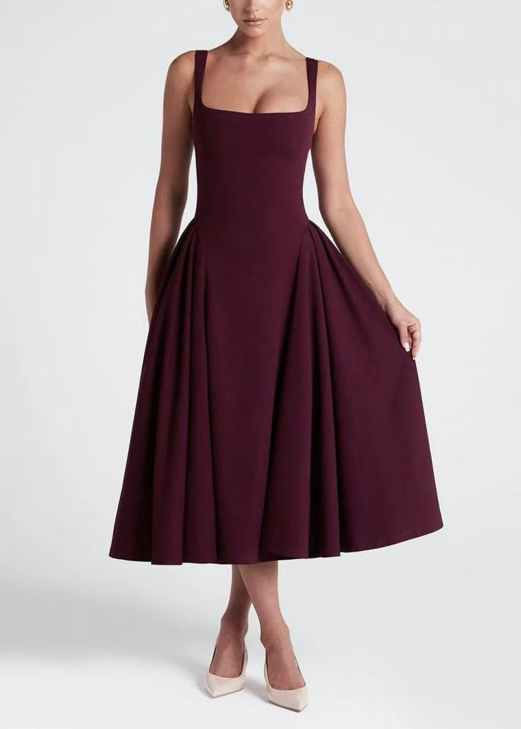 Bohemian Mulberry Exra Large Hem Cotton Vacation Dresses Sleeveless