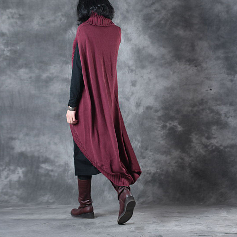 Bohemian Mulberry Rollkragen Patchwork Asymmetrisches Design Herbst Zweiteiliges Set