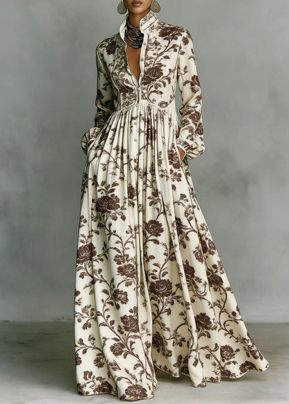 2026 Art Color Block Long Maxi Dress