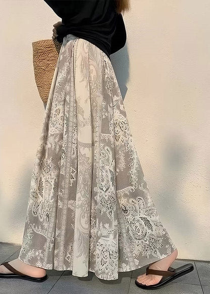 Bohemian Print High Waist Maxi Skirt Summer