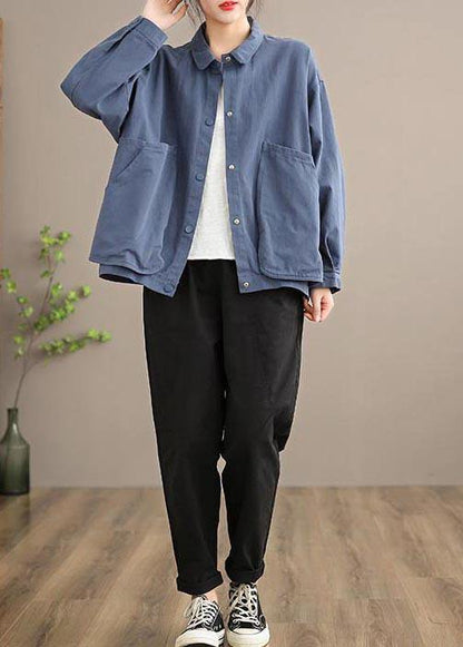 Bohemian Spring Pant Oversized Black Work elastic waist Trousers - SooLinen