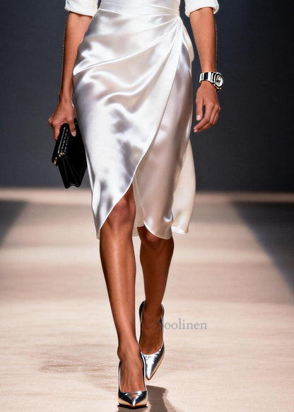 Bohemian White V Neck Patchwork Silk Work Dresses Summer