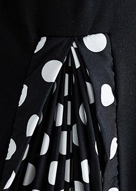 Bohemian black o neck cotton dresses false two pieces Maxi summer Dress - SooLinen