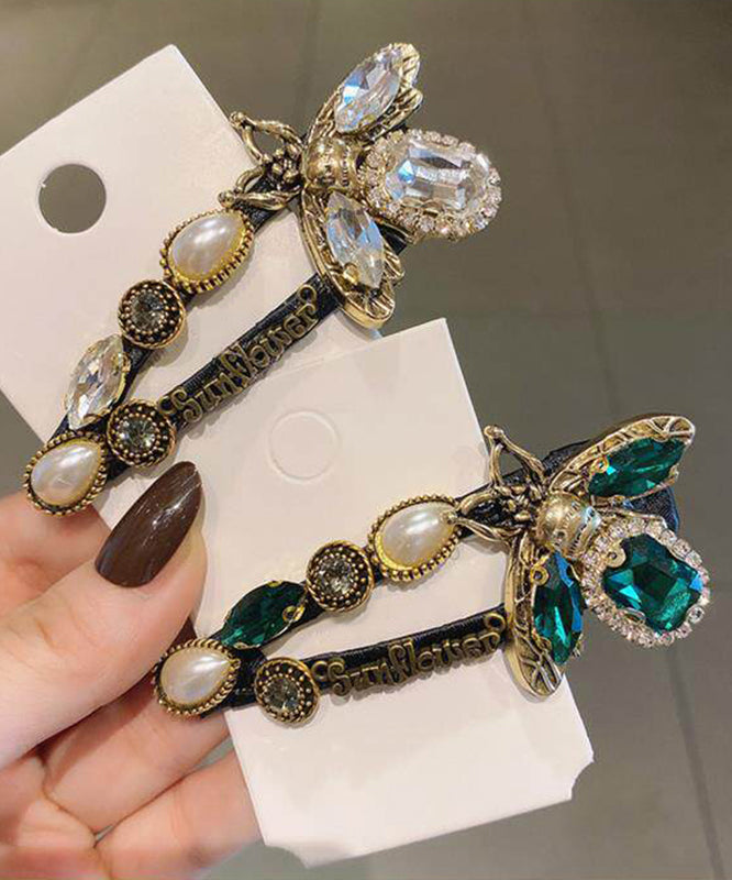 Boho Alloy Crystal Zircon Bee Hairpin Two-Piece Set