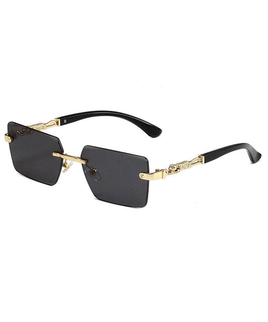 Boho Black Metal Alloy Patchwork Sunglasses