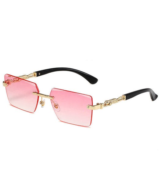 Boho Black Metal Alloy Patchwork Sunglasses